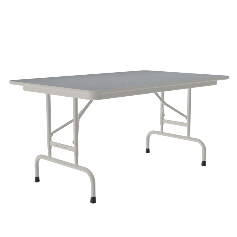 Correll 30x48 Laminate Adjustable Height Folding Table in Gray Granite
