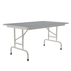 Correll 30x48 Laminate Adjustable Height Folding Table in Gray Granite