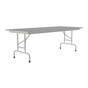 Correll 30x72 Laminate Adjustable Height Folding Table in Gray Granite