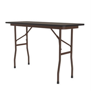 Correll 18x48 Commercial Laminate Folding Table in Walnut