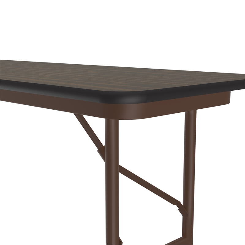 Correll 18x72 Commercial Laminate Folding Table in Walnut