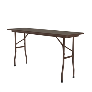 Correll 18x72 Commercial Laminate Folding Table in Walnut