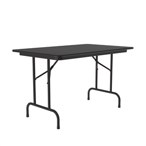Correll 30x72 Commercial Laminate Folding Table in Black Granite