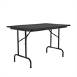 Correll 30x72 Commercial Laminate Folding Table in Black Granite