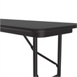 Correll 36x72 Commercial Laminate Folding Table in Black Granite