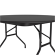 Correll 48 Round Commercial Laminate Folding Table in Black Granite