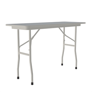 Correll 18x48 Commercial Laminate Folding Table in Gray Granite
