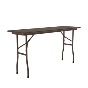 Correll 18x96 Commercial Laminate Folding Table in Walnut