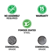 Correll 24x36 Commercial Laminate Folding Table in Walnut