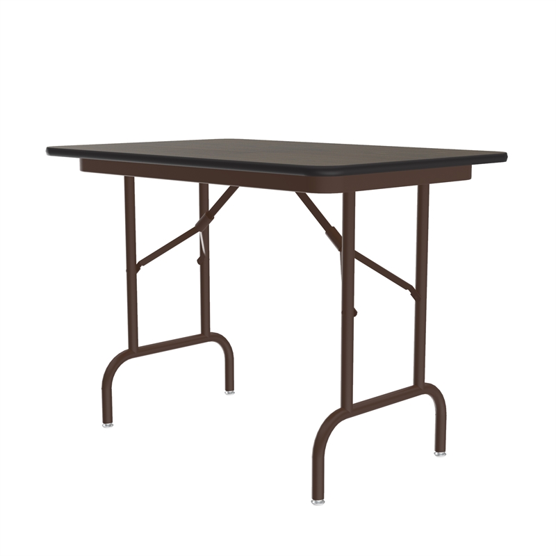 Correll 24x36 Commercial Laminate Folding Table in Walnut