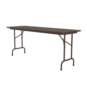 Correll 24x72 Commercial Laminate Folding Table in Walnut