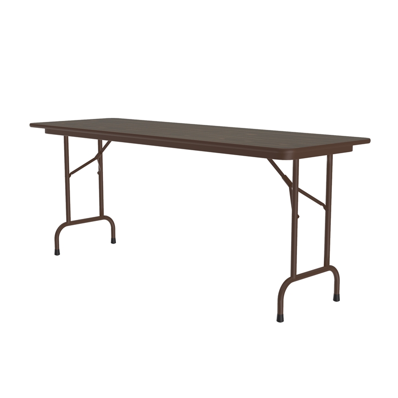 Correll 24x96 Commercial Laminate Folding Table in Walnut