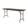 Correll 24x96 Commercial Laminate Folding Table in Walnut