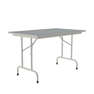 Correll 30x72 Commercial Laminate Folding Table in Gray Granite