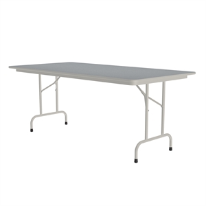 Correll 36x72 Commercial Laminate Folding Table in Gray Granite