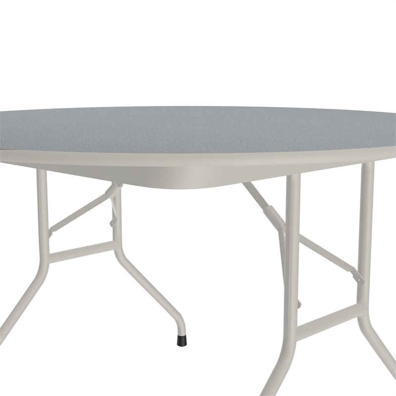 Correll 48 Round Commercial Laminate Folding Table in Gray Granite