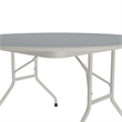 Correll 48 Round Commercial Laminate Folding Table in Gray Granite
