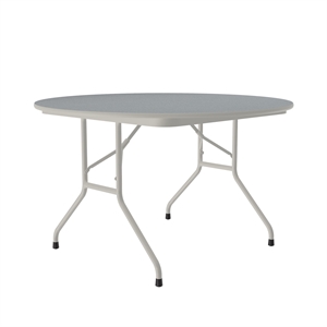 Correll 48 Round Commercial Laminate Folding Table in Gray Granite