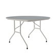 Correll 48 Round Commercial Laminate Folding Table in Gray Granite