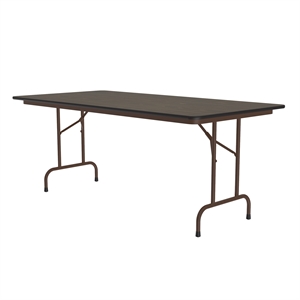Correll 36x72 Commercial Laminate Folding Table in Walnut