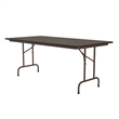Correll 36x72 Commercial Laminate Folding Table in Walnut