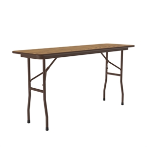 Correll 18x60 Commercial Laminate Folding Table in Medium Oak