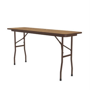 Correll 18x72 Commercial Laminate Folding Table in Medium Oak