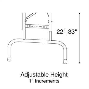 Correll 30x48 Commercial Laminate Adjustable Height Folding Table in Medium Oak