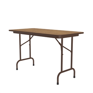 Correll 24x48 Commercial Laminate Folding Table in Medium Oak