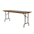Correll 24x72 Commercial Laminate Folding Table in Medium Oak