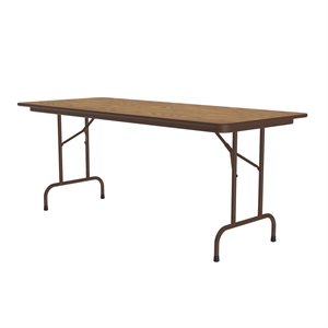 Correll 30x72 Commercial Laminate Folding Table in Medium Oak