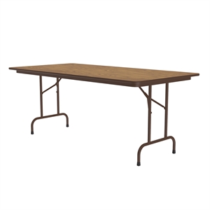 Correll 36x72 Commercial Laminate Folding Table in Medium Oak