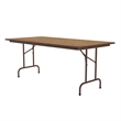 Correll 36x72 Commercial Laminate Folding Table in Medium Oak