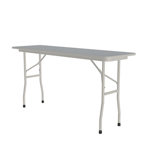 Correll 18x72 Commercial Laminate Folding Table in Gray Granite