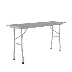 Correll 18x96 Commercial Laminate Folding Table in Gray Granite