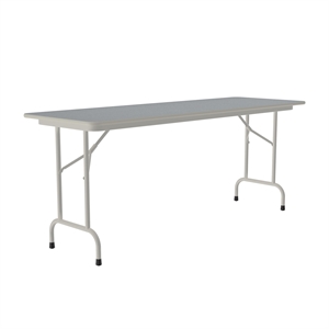 Correll 24x72 Commercial Laminate Folding Table in Gray Granite