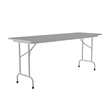 Correll 24x72 Commercial Laminate Folding Table in Gray Granite
