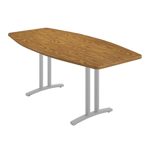 Correll 36x72 Boat Shaped Modern Conference Table in Oak