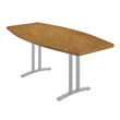 Correll 36x72 Boat Shaped Modern Conference Table in Oak