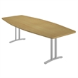 Correll 42x96 Boat Shaped Modern Conference Table in Fusion Maple