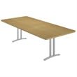 Correll 42x96 Rectangle Modern Conference Table in Fusion Maple