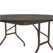 Correll 60 Round Commercial Laminate Folding Table in Walnut