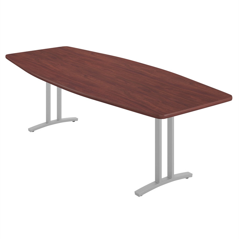 Correll 42x96 Boat Shaped Modern Conference Table in Mahogany