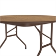 Correll 60 Round Commercial Laminate Folding Table in Medium Oak