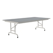 Correll 36x96 Laminate Adjustable Height Folding Table in Gray Granite