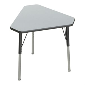 Correll 30x34 Diamond Corrella Desk with Black Band and Legs in HP Gray