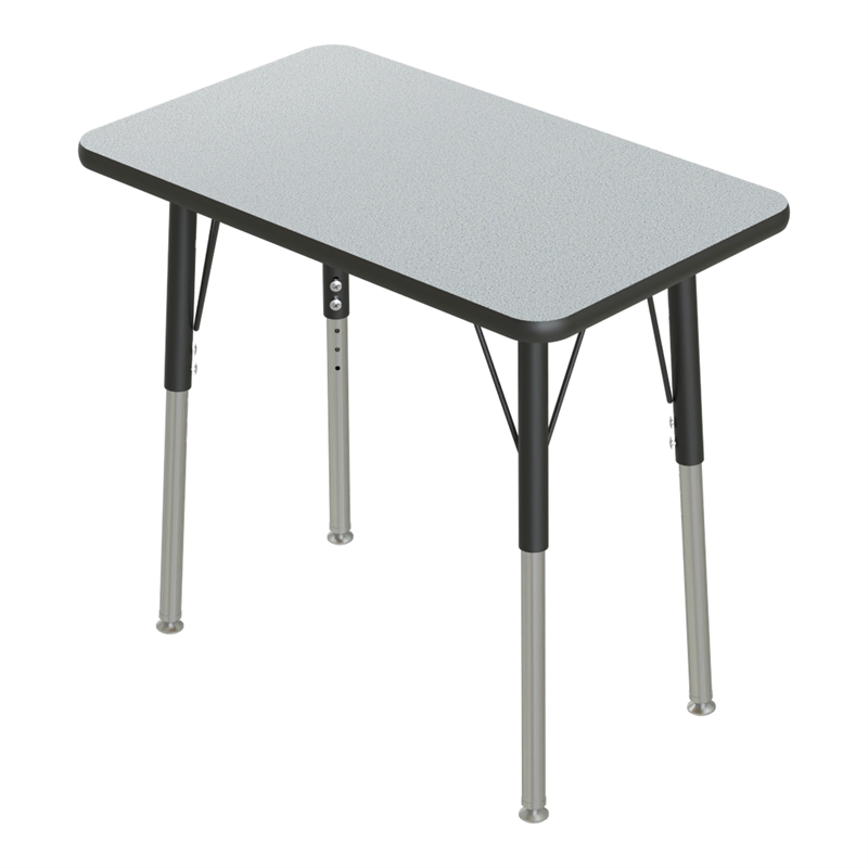 Correll 20x27 Corrella Desk with Black Band and Legs in TFL Gray