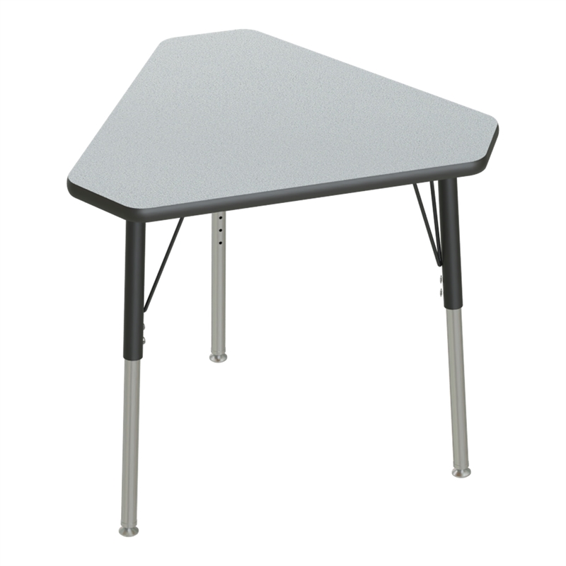 Correll 30x34 Diamond Corrella Desk with Black Band and Legs in TFL Gray