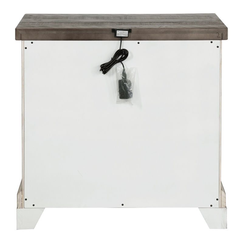 Samuel Lawrence Valley Ridge Distressed 2 Drawer Nightstand in White