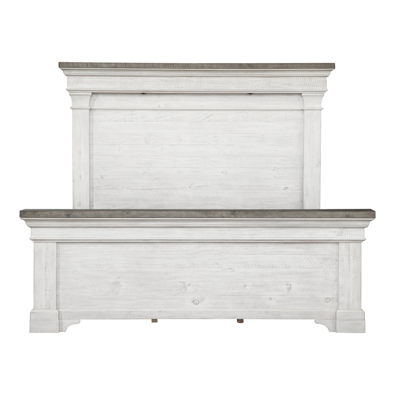 Samuel Lawrence Valley Ridge Distressed King Panel Bed in White